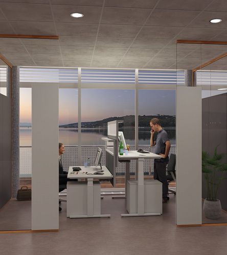 Fixed partition - PREGLASS - PREFORM GmbH - glass / commercial / for offices