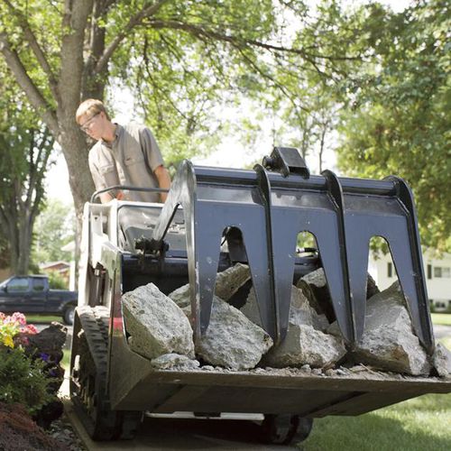 Hydraulic grab - BOBCAT - for stone / scrap