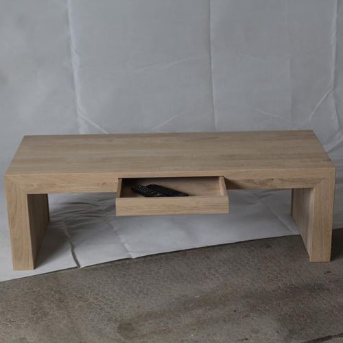 Contemporary coffee table - SYMPHONIE - DELORME MEUBLES - oak / solid wood / oiled wood