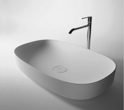 Countertop washbasin - 22400101 - Alice Ceramica - ceramic / with mixer tap / rectangular