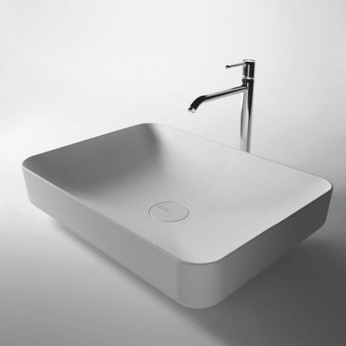Countertop washbasin - 22410101 - Alice Ceramica - ceramic / with mixer tap / rectangular