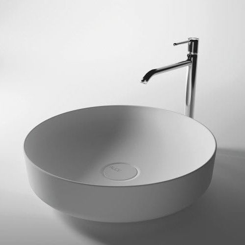 Countertop washbasin - 22420101 - Alice Ceramica - ceramic / with mixer tap / round
