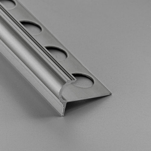 Aluminum stair nosing - 11 / 20.5 MM - ALUMACER® - stainless steel