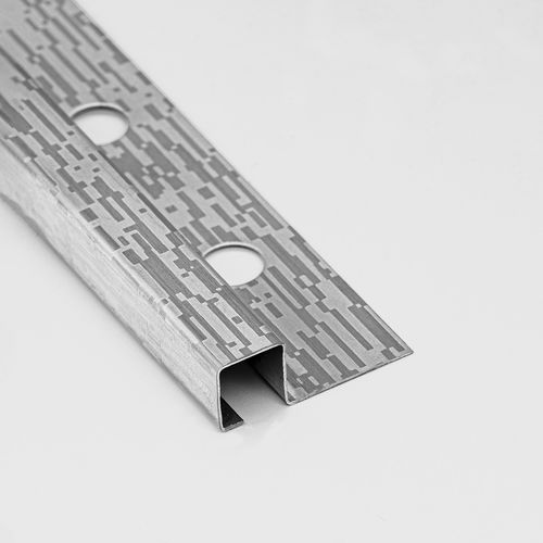 Stainless steel decorative profile - 12X12 - ALUMACER® - for tile / outside corner / corner