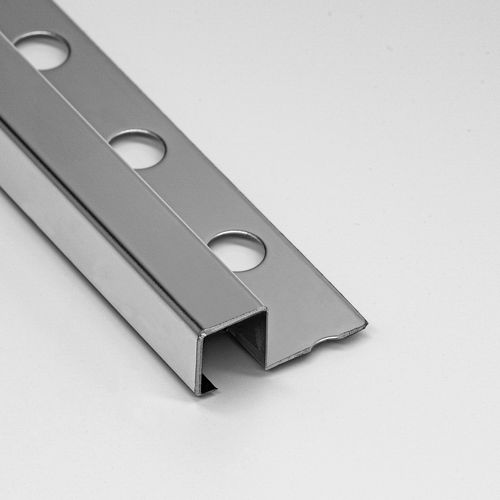 Stainless steel decorative profile - 14X14 - ALUMACER® - for tile / outside corner / corner