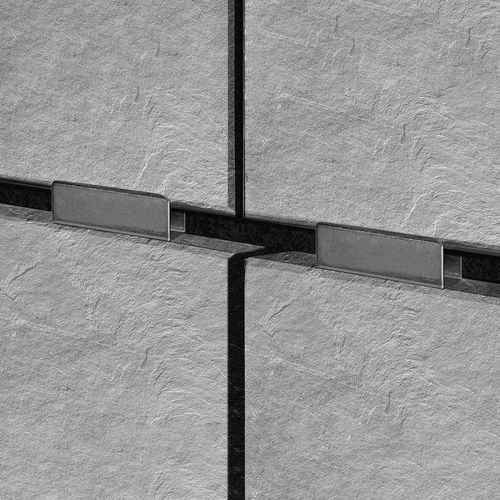 Steel mounting clip - 12 / 50 MM - ALUMACER® - for facade / for tile