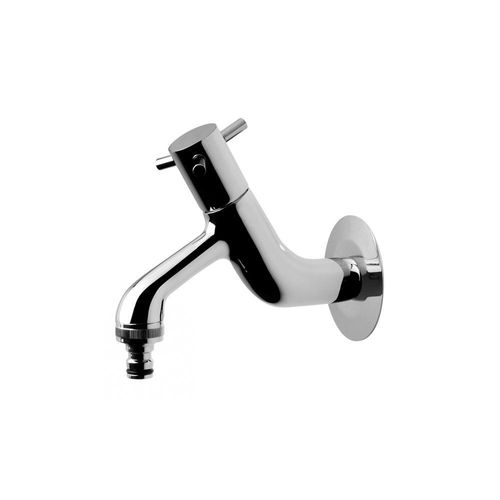 Wall-mounted mixer tap - TRIBO - Bruma - chrome-plated brass / outdoor / 1-hole