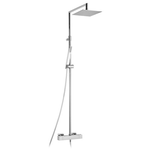 Wall-mounted shower set - CELSIUS - Bruma - contemporary / with hand shower / rain