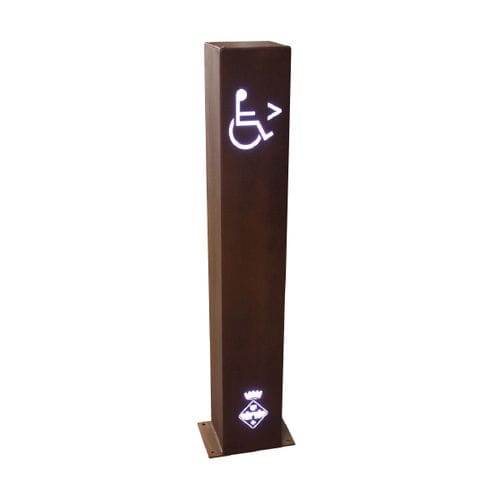 Public space bollard light - INFO LED - Ado urban - contemporary / steel / COR-TEN® steel