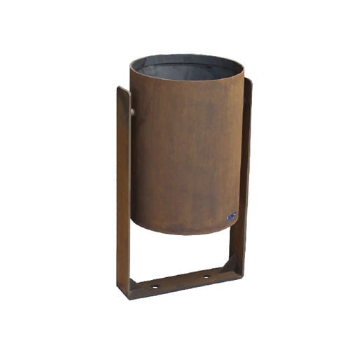 Public trash can - RETO - Ado urban - COR-TEN® steel / without lid / outdoor