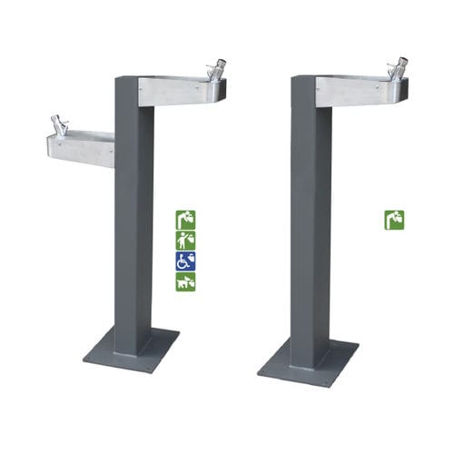 Handicapped drinking fountain - EAU - Ado urban - for dogs / outdoor / stainless steel