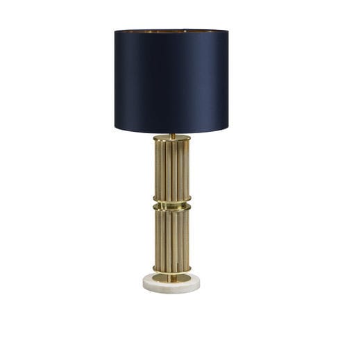 Table lamp - REGENCY  - Memoir - polished brass / fabric / marble