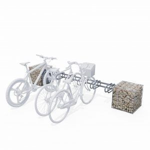 Floor-mounted bike rack - SC6P50 - ID GABION - L'AGENCE URBAINE - made from recyclable materials / with gabion / for public space