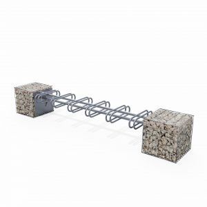 Floor-mounted bike rack - SC26P50 - ID GABION - L'AGENCE URBAINE - made from recyclable materials / with gabion / for public space