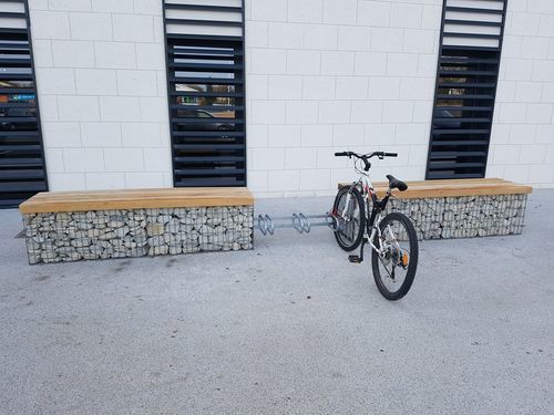 Floor-mounted bike rack - GF722 - ID GABION - L'AGENCE URBAINE - made from recyclable materials / with gabion / for public space