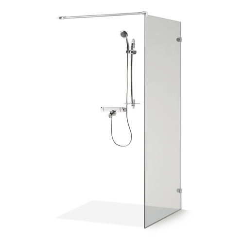 Self-supporting shower screen - FRAMELESS - Baltijos Brasta - tempered glass