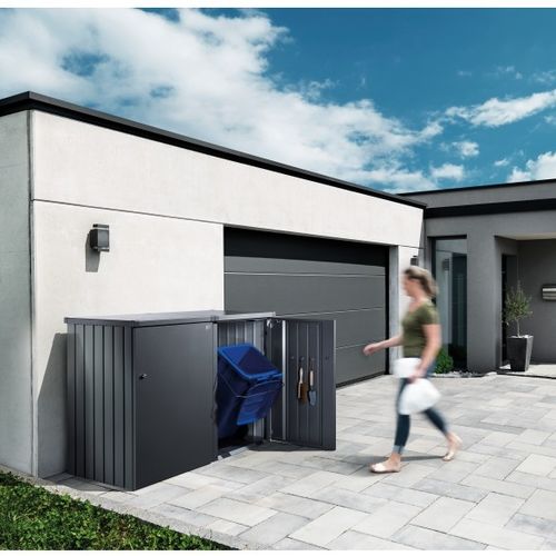 Home trash bin enclosure - Alex - Biohort GmbH - galvanised steel