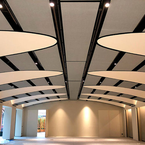 Wall sound-absorbing panel - AQTEX - Coverd Srl - for false ceiling / fabric / wooden