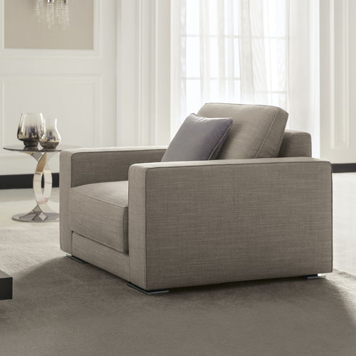 Contemporary armchair - WALTER - Opera contemporary - fabric / beige / commercial
