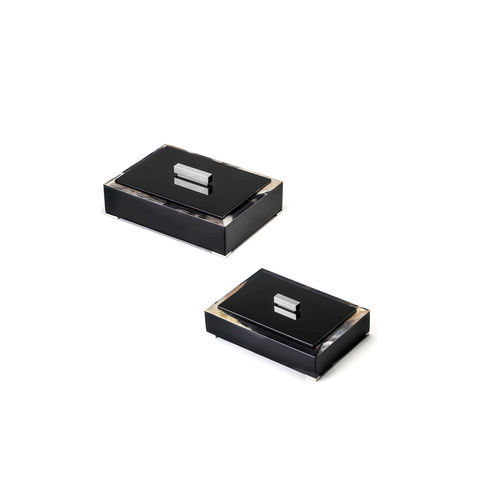 Brass jewelry box - SELENE - Arcahorn - lacquered wood / leather