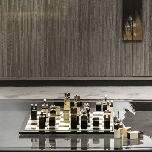 Contemporary chess table - NELSON - Arcahorn - home / glossy lacquered wood / glass