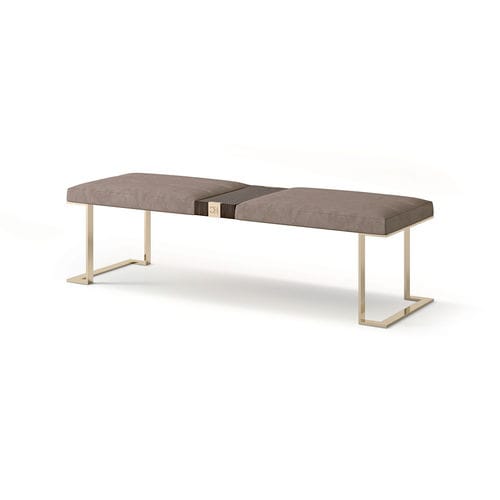 Contemporary bench - ART. 7987 - CARPANESE HOME - metal / fabric / leather