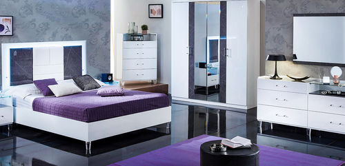 Double bed - CRISTAL USA - Ben Company srl Industria Mobili - contemporary / upholstered / with headboard