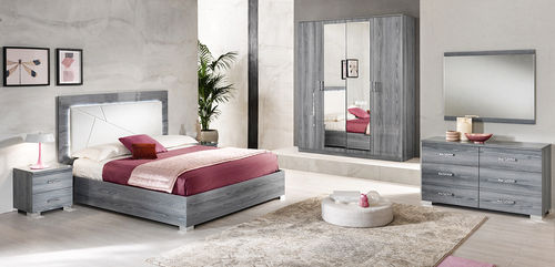 Double bed - NICOLE PADDED USA - Ben Company srl Industria Mobili - contemporary / upholstered / with headboard