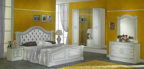 Double bed - SERENA - Ben Company srl Industria Mobili - classic / upholstered / with headboard