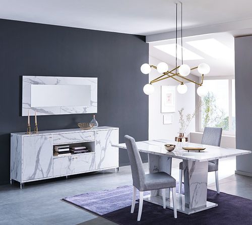 Contemporary sideboard - VITTORIA  - Ben Company srl Industria Mobili - marble / with drawers / white