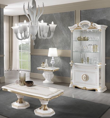 Classic coffee table - BETTY - Ben Company srl Industria Mobili - glass / metal base / rectangular