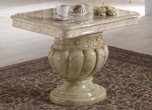 Classic coffee table - BETTY  - Ben Company srl Industria Mobili - onyx / metal base / square