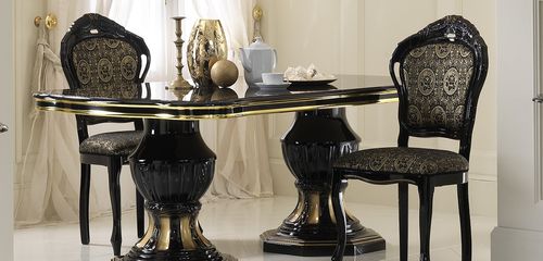 Classic dining table - BETTY - Ben Company srl Industria Mobili - lacquered wood / lacquered wood base / rectangular
