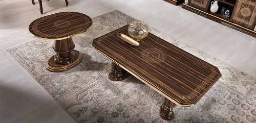 Classic coffee table - VENUS - Ben Company srl Industria Mobili - walnut / walnut base / rectangular