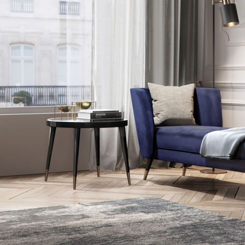 Contemporary coffee table - BLACK TIE D70 - Capital Collection - wooden / glass / metal base