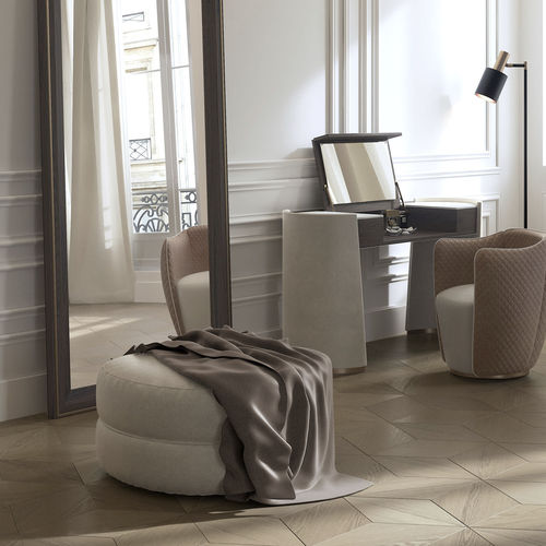 Contemporary ottoman - KAZAR - Capital Collection - fabric / polyurethane foam / round