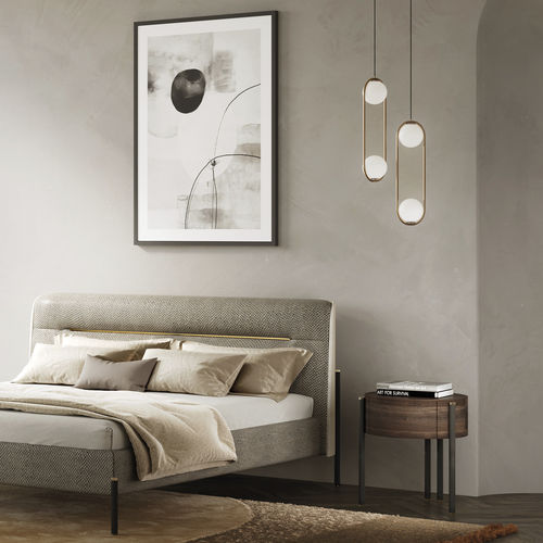 Contemporary bedside table - MAYFAIR - Capital Collection - wooden / marble / painted metal base