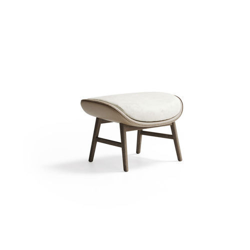 Contemporary pouf - Dafne - Capital Collection - fabric / wooden / beige