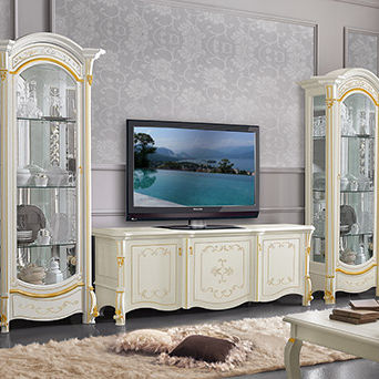 Traditional TV wall unit - DIAMANTE - Casa +39 Arte & Stile - lacquered wood