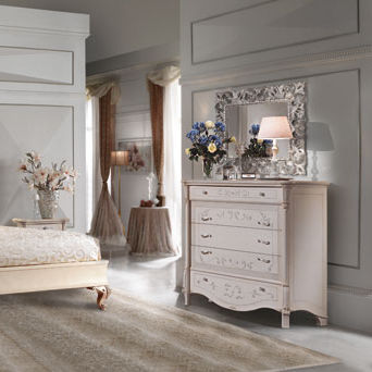 Traditional chest of drawers - PRESTIGE - Casa +39 Arte & Stile - lacquered wood / not specified / white