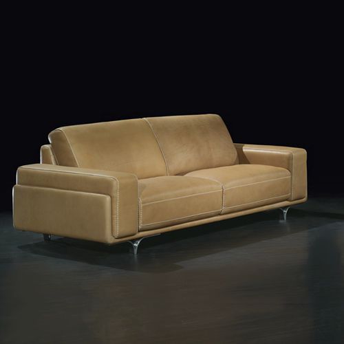 Contemporary sofa - METROPOLITAN - Cattaneo Fratelli snc di BrunoVirginio & C. - leather / with headrest / 2-person