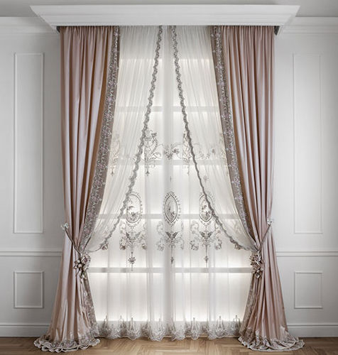 Floral curtain - ELISABETH ALLOVER  - Chicca Orlando srl - fabric