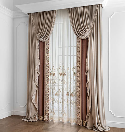Floral curtain - ROMANCE MODEL ALLOVER - Chicca Orlando srl - velvet