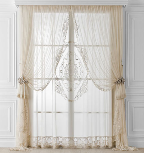 Floral pattern sheer curtain fabric - LADY MODEL CENTRALE - Chicca ...