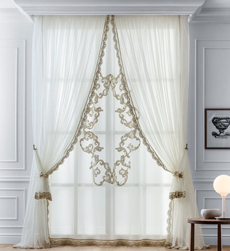 Plain sheer curtain fabric - PALAZZO MODEL 35  - Chicca Orlando srl - patterned / transparent / embroidered