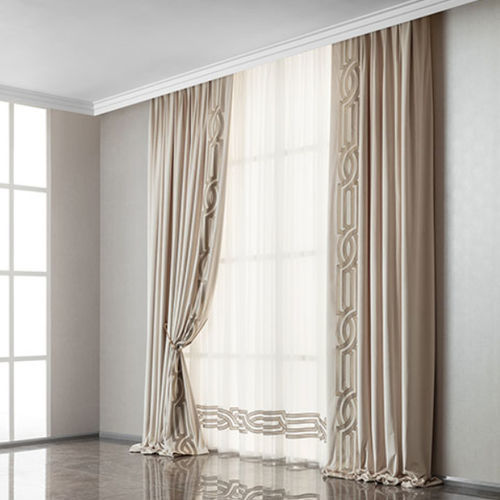 Geometric curtain - PLAZA  - Chicca Orlando srl - fabric