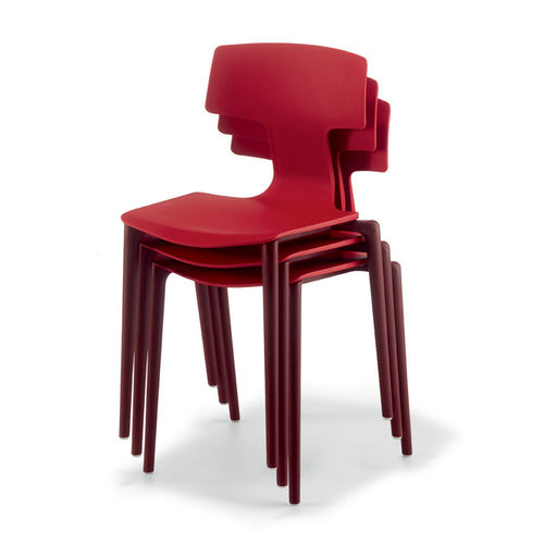 Contemporary garden chair - SPLIT - Colos - indoor / plastic / stackable