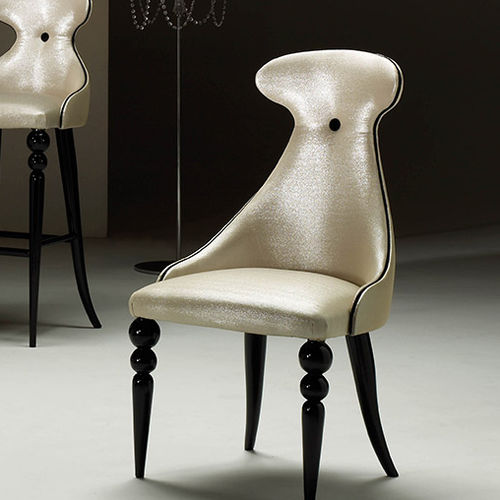 Art Deco chair - TIFFANY/S - Contractin srl - indoor / fabric / lacquered wood base