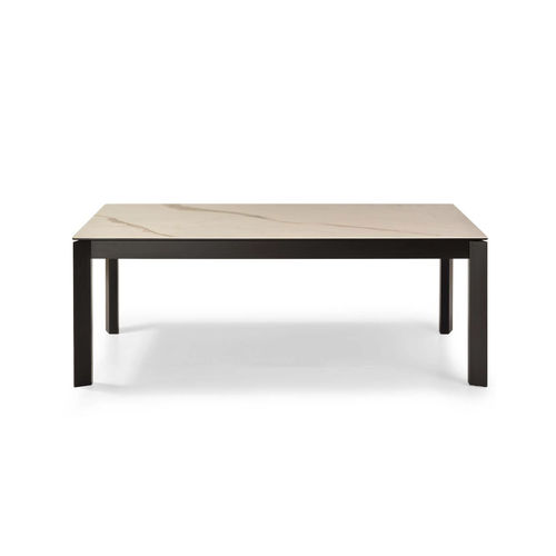 Contemporary table - BRIDGE - De-code, Lattas Nik. Spyridon - wood veneer / solid wood base / rectangular