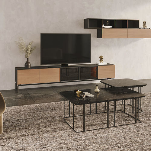 Contemporary TV cabinet - PR7 - De-code, Lattas Nik. Spyridon - with drawers / with storage / with DVD player shelf